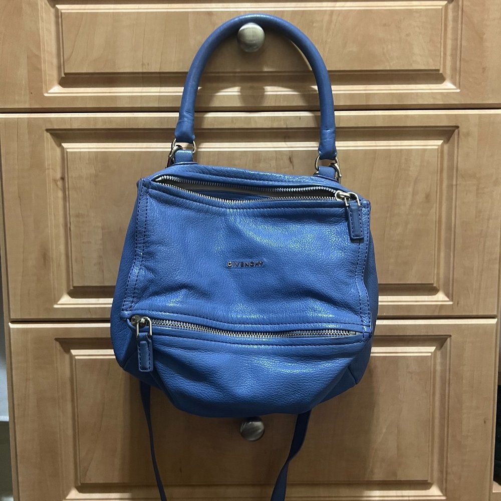 Givenchy Blue Pandora Leather Crossbody Bag